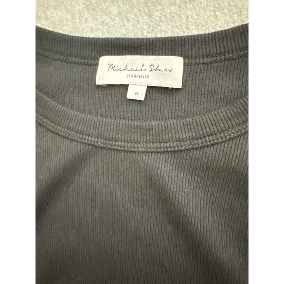 Michael Stars “Ricci” Power Shoulder Stretch Cotton Blend Rib Dress –Size Small - Picture 4 of 8